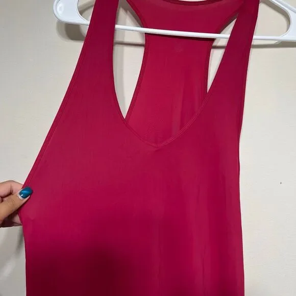 Lululemon Ruby Red Rejuvenate Racerback Dress 6 Women - Picture 3 of 10